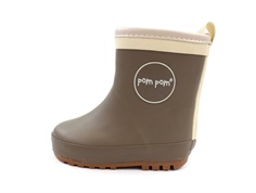 Pom Pom winter rubber boot boot brown